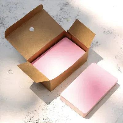 100 pz/scatola carta Kraft colore biglietto da visita vuoto messaggio biglietto di ringraziamento biglietto da scrittura etichet