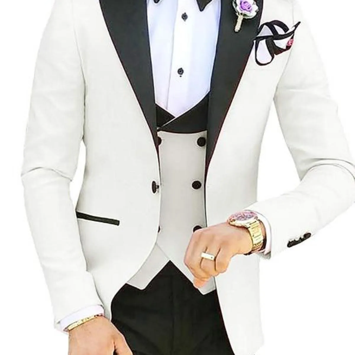 Abiti da uomo 3 pezzi per uomo Custom Made Terno Slim Groom Custom Wedding Men Suit Masculino (giacca + pantaloni + gilet + crav