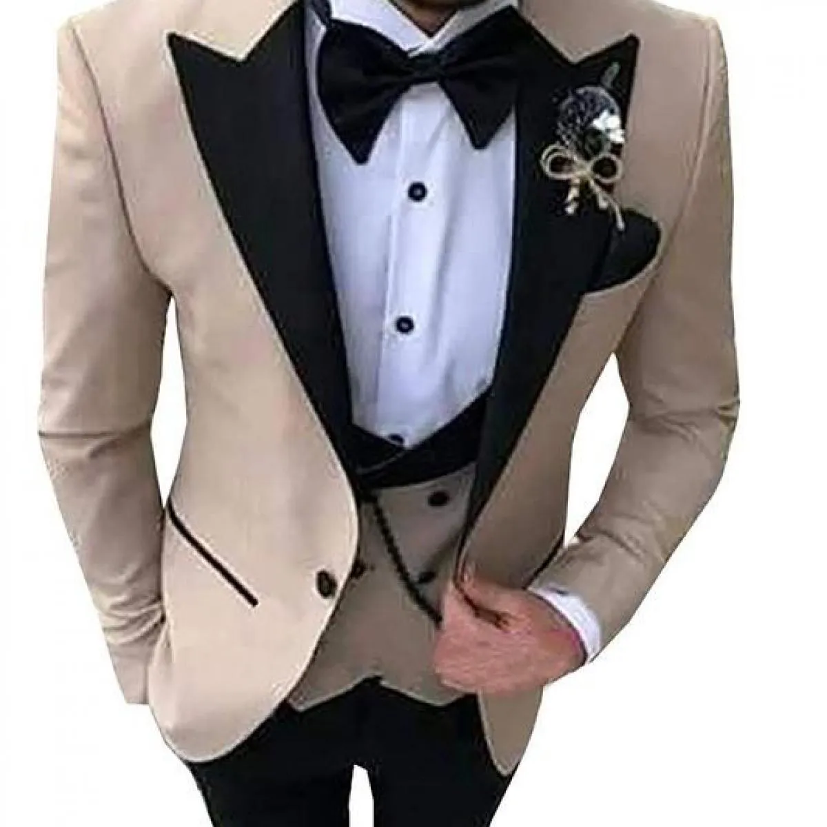 Abiti da uomo 3 pezzi per uomo Custom Made Terno Slim Groom Custom Wedding Men Suit Masculino (giacca + pantaloni + gilet + crav
