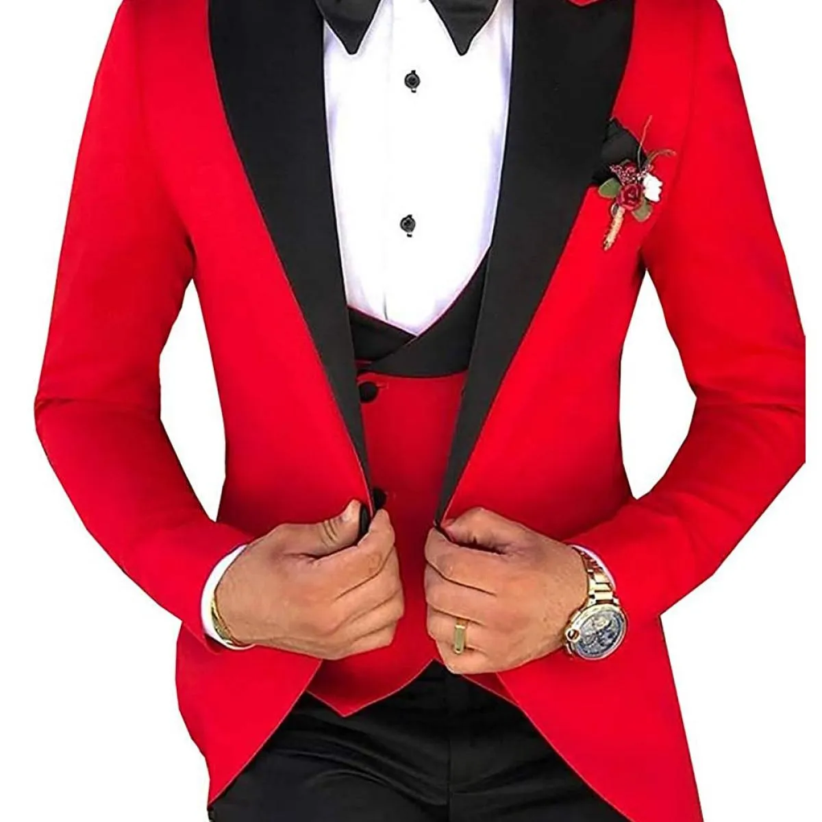Abiti da uomo 3 pezzi per uomo Custom Made Terno Slim Groom Custom Wedding Men Suit Masculino (giacca + pantaloni + gilet + crav