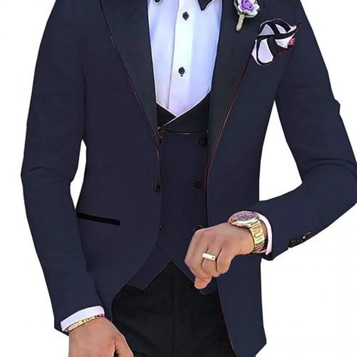 Abiti da uomo 3 pezzi per uomo Custom Made Terno Slim Groom Custom Wedding Men Suit Masculino (giacca + pantaloni + gilet + crav