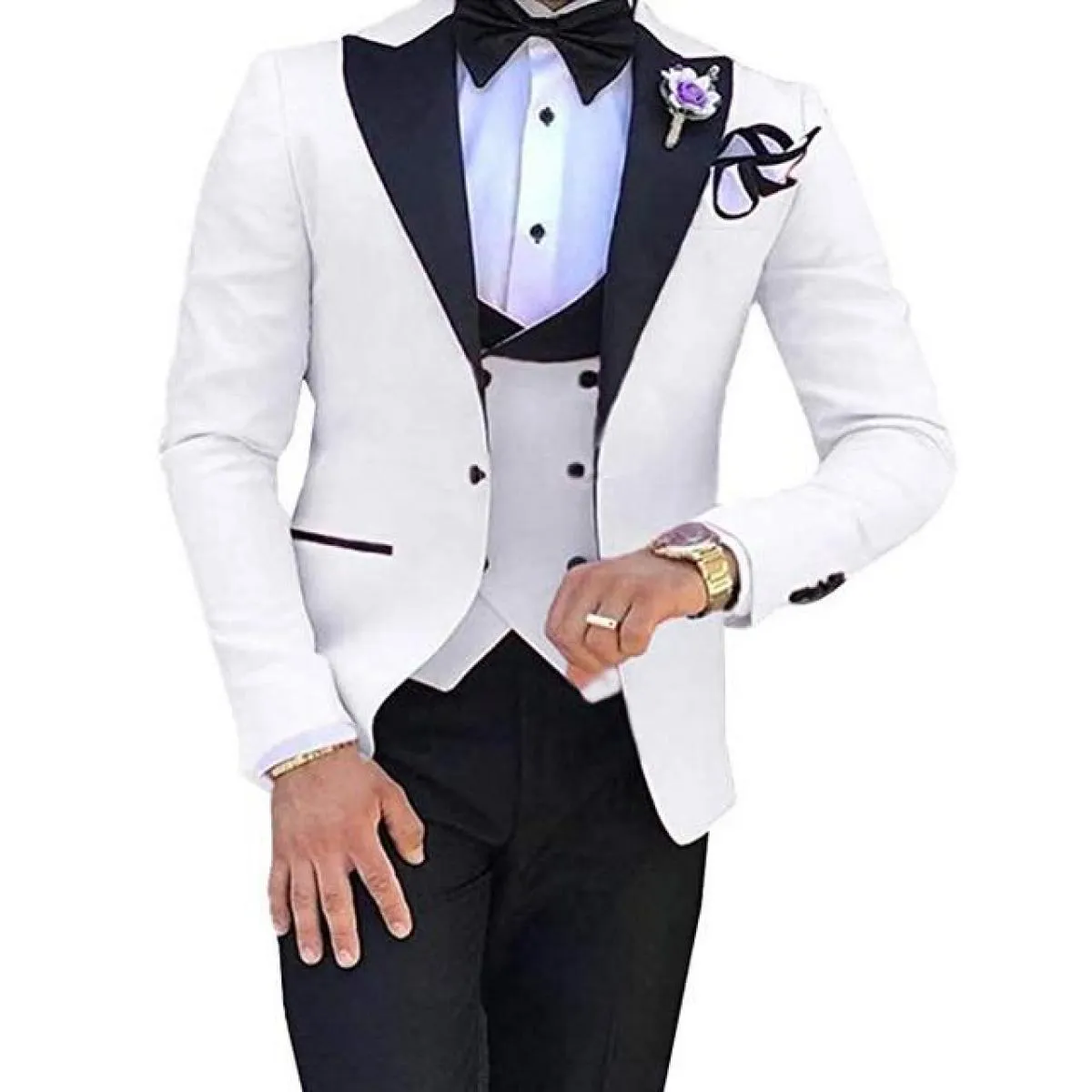 Abiti da uomo 3 pezzi per uomo Custom Made Terno Slim Groom Custom Wedding Men Suit Masculino (giacca + pantaloni + gilet + crav