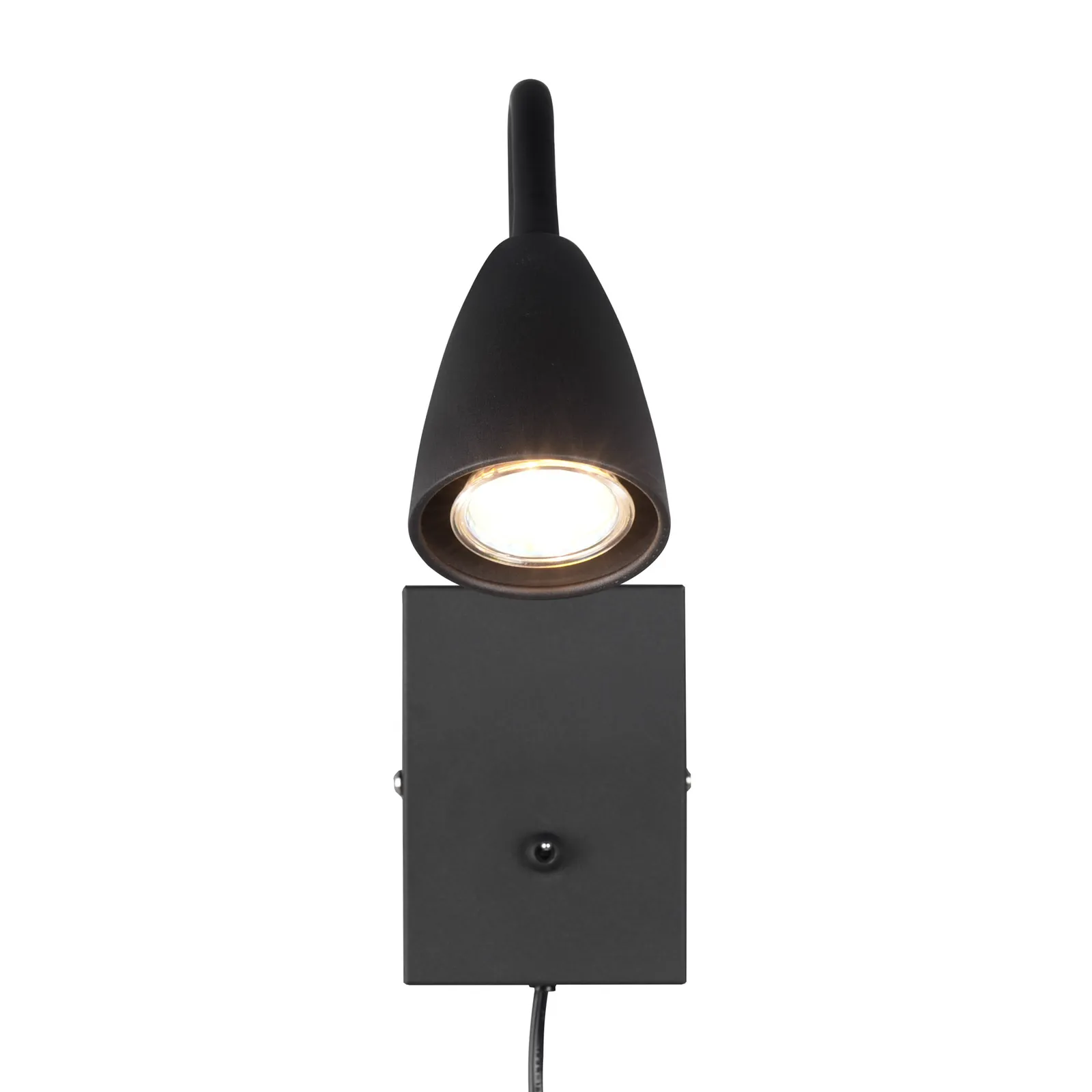 Applique Wanda con spina, nero opaco
