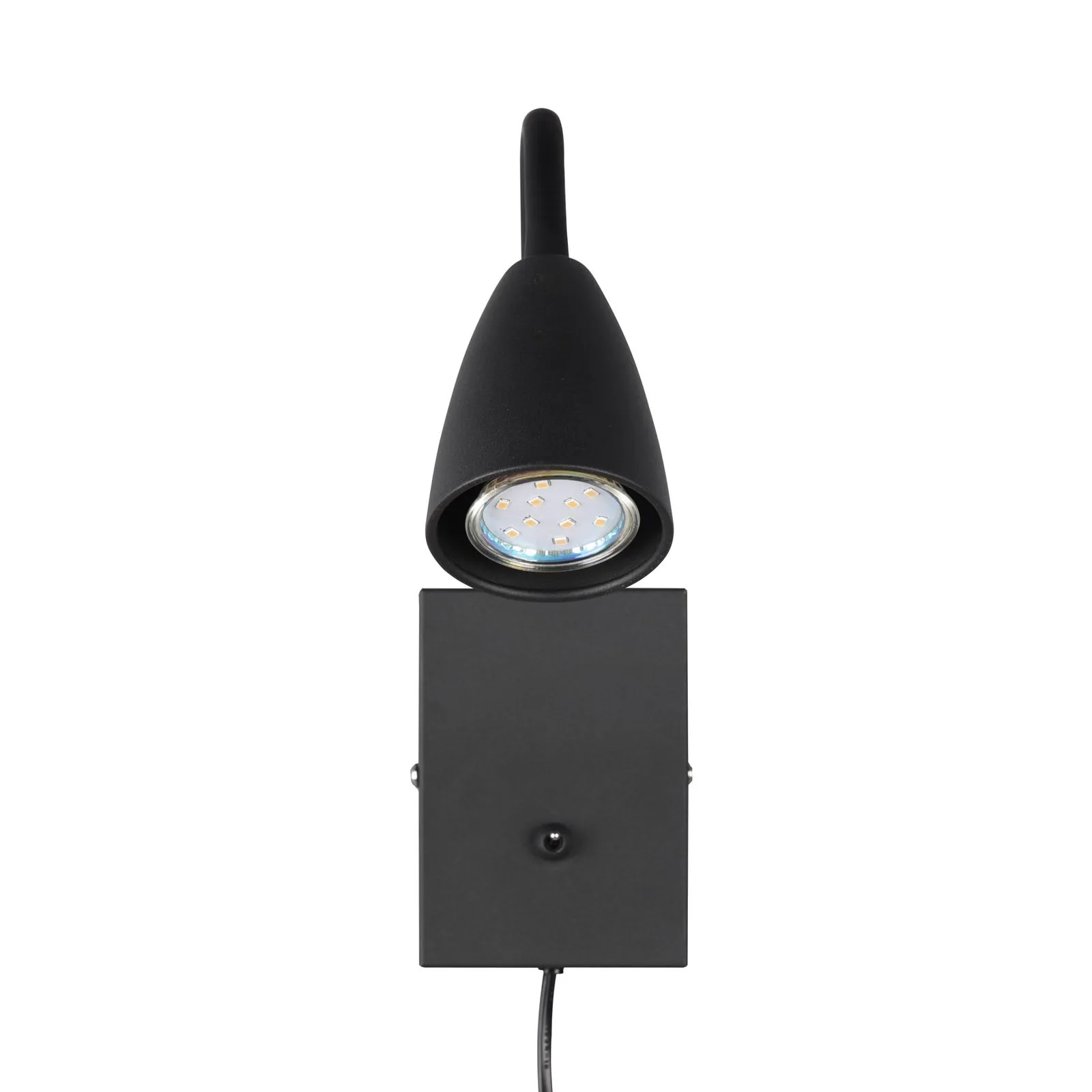Applique Wanda con spina, nero opaco