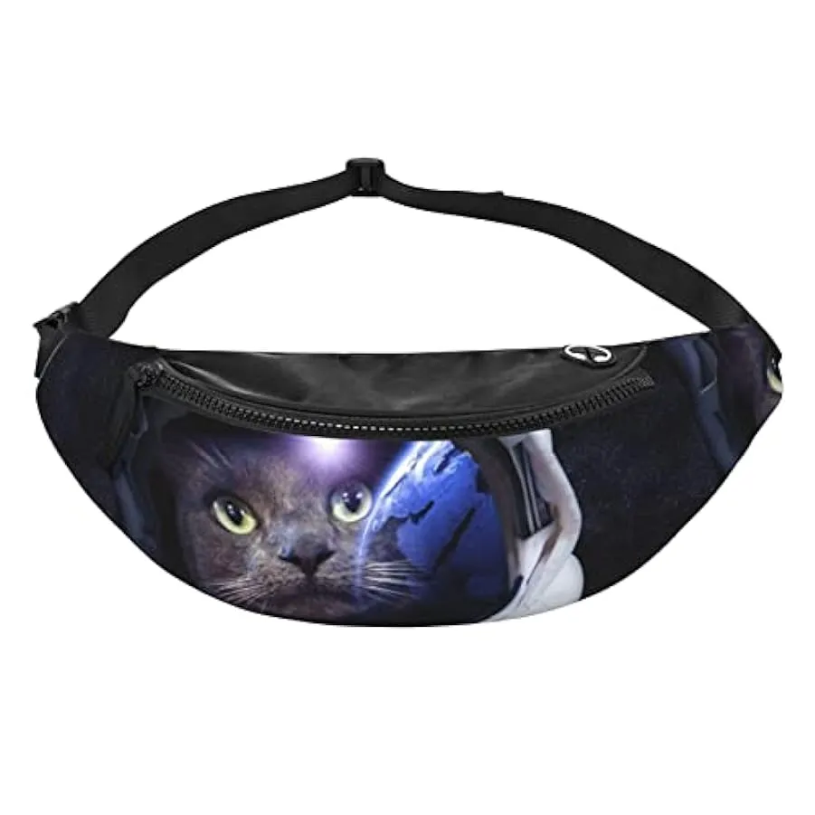 Astronauti e gattini Marsupio Borse Uomo e donna Borsa sportiva con cintura regolabile per sport all’aria aperta, viaggi e cicli