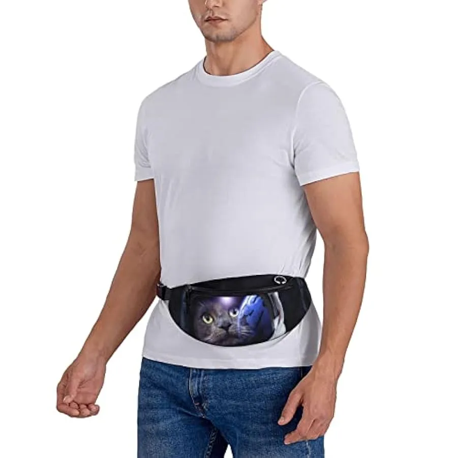 Astronauti e gattini Marsupio Borse Uomo e donna Borsa sportiva con cintura regolabile per sport all’aria aperta, viaggi e cicli