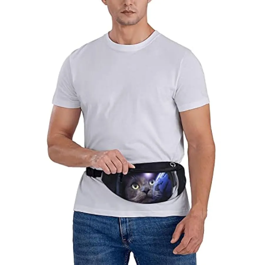 Astronauti e gattini Marsupio Borse Uomo e donna Borsa sportiva con cintura regolabile per sport all’aria aperta, viaggi e cicli