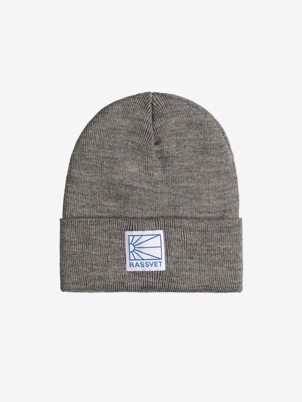 Beanie grigio con applicazione