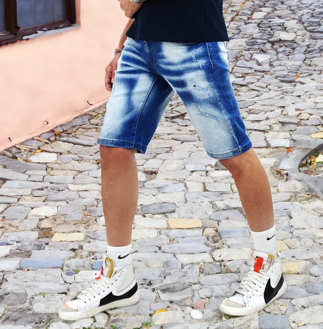 Bermuda di jeans blu scuro RDV