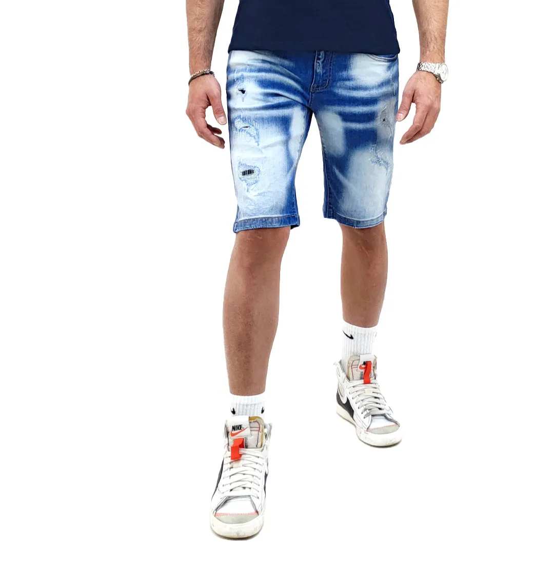 Bermuda di jeans blu scuro RDV