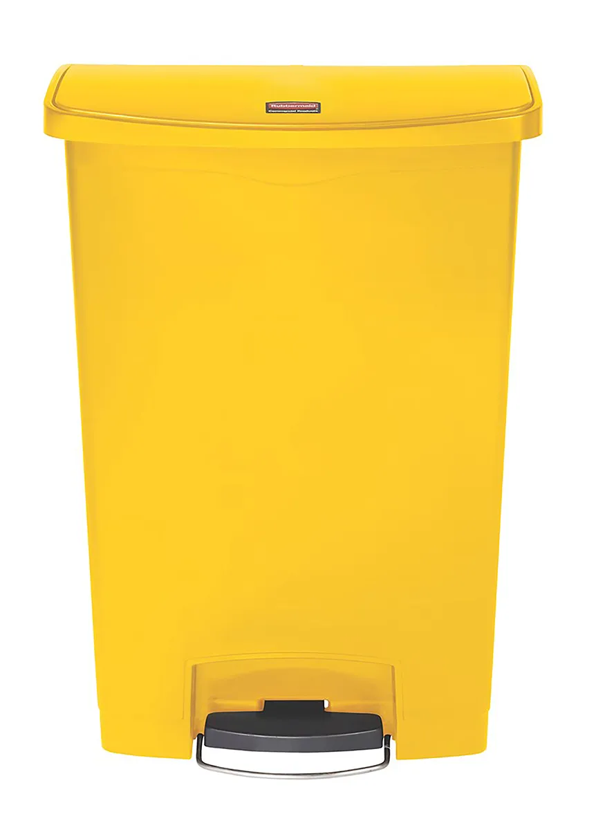 Bidone spazzatura Slim Jim Giallo Rubbermaid Commercial Products, in PE, PP, da 90L