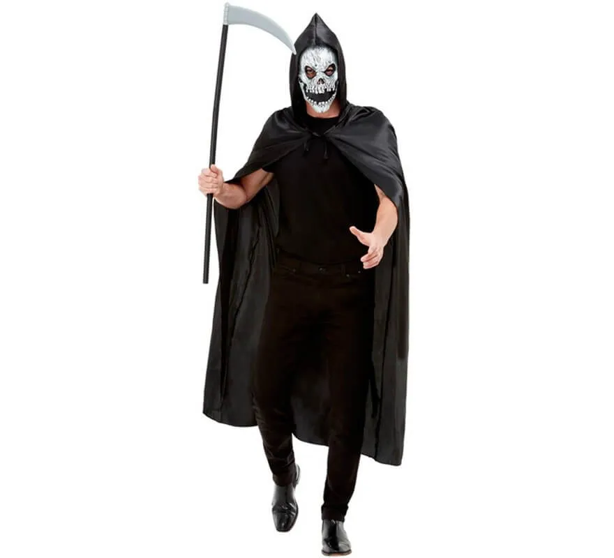 Black Grim Reaper Kit: Mantello, Maschera e Falce