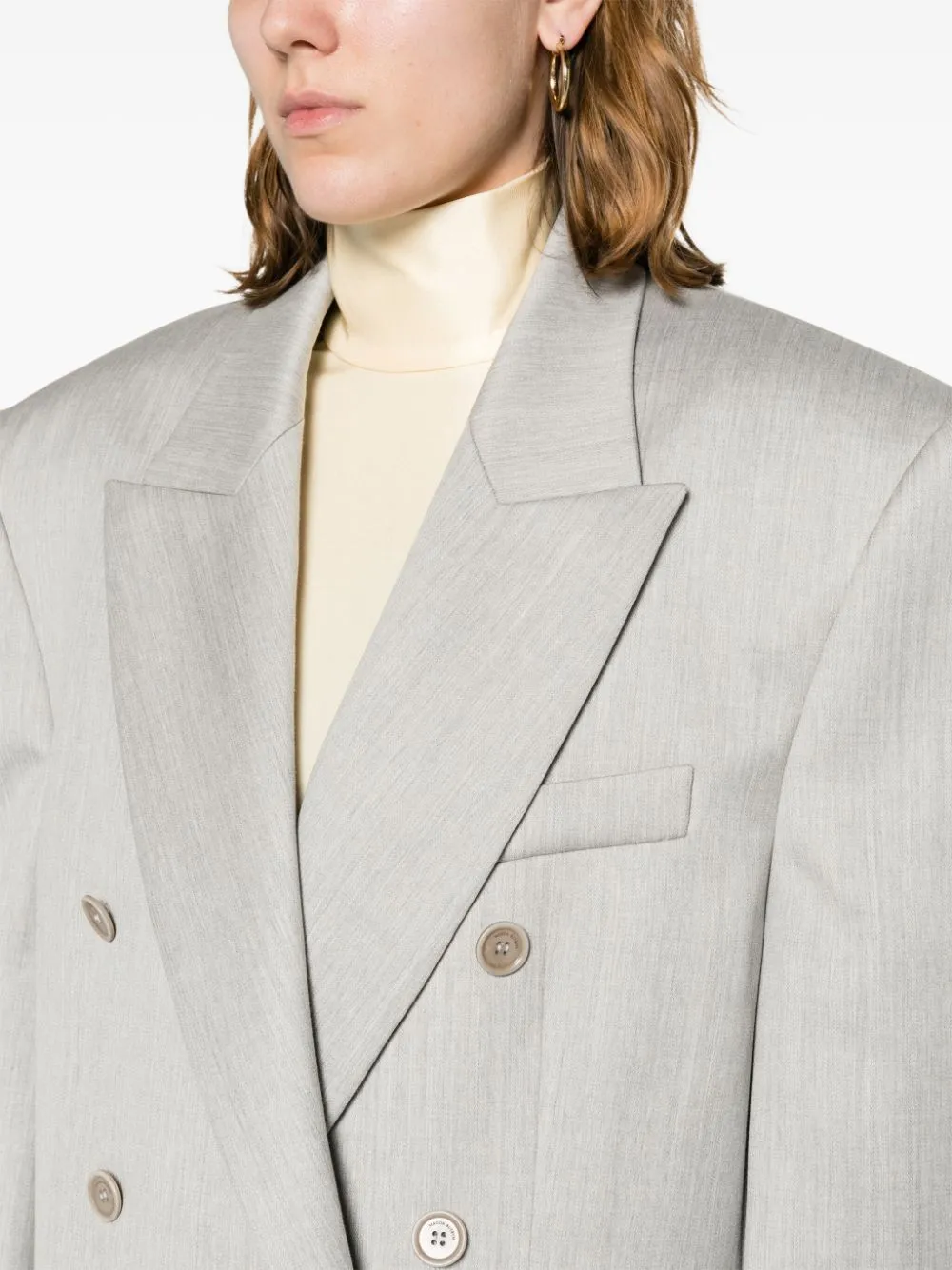 Blazer doppiopetto in grigio - donna