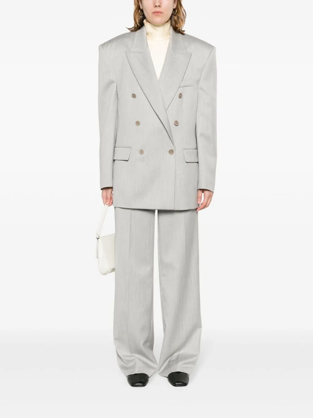 Blazer doppiopetto in grigio - donna
