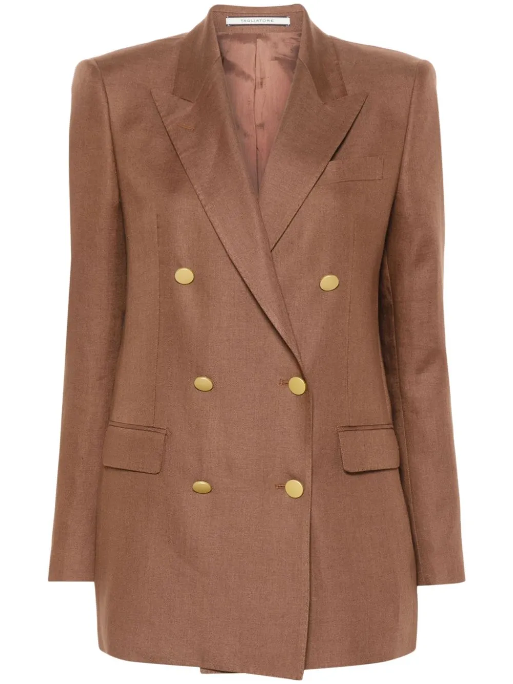 Blazer doppiopetto in marrone - donna