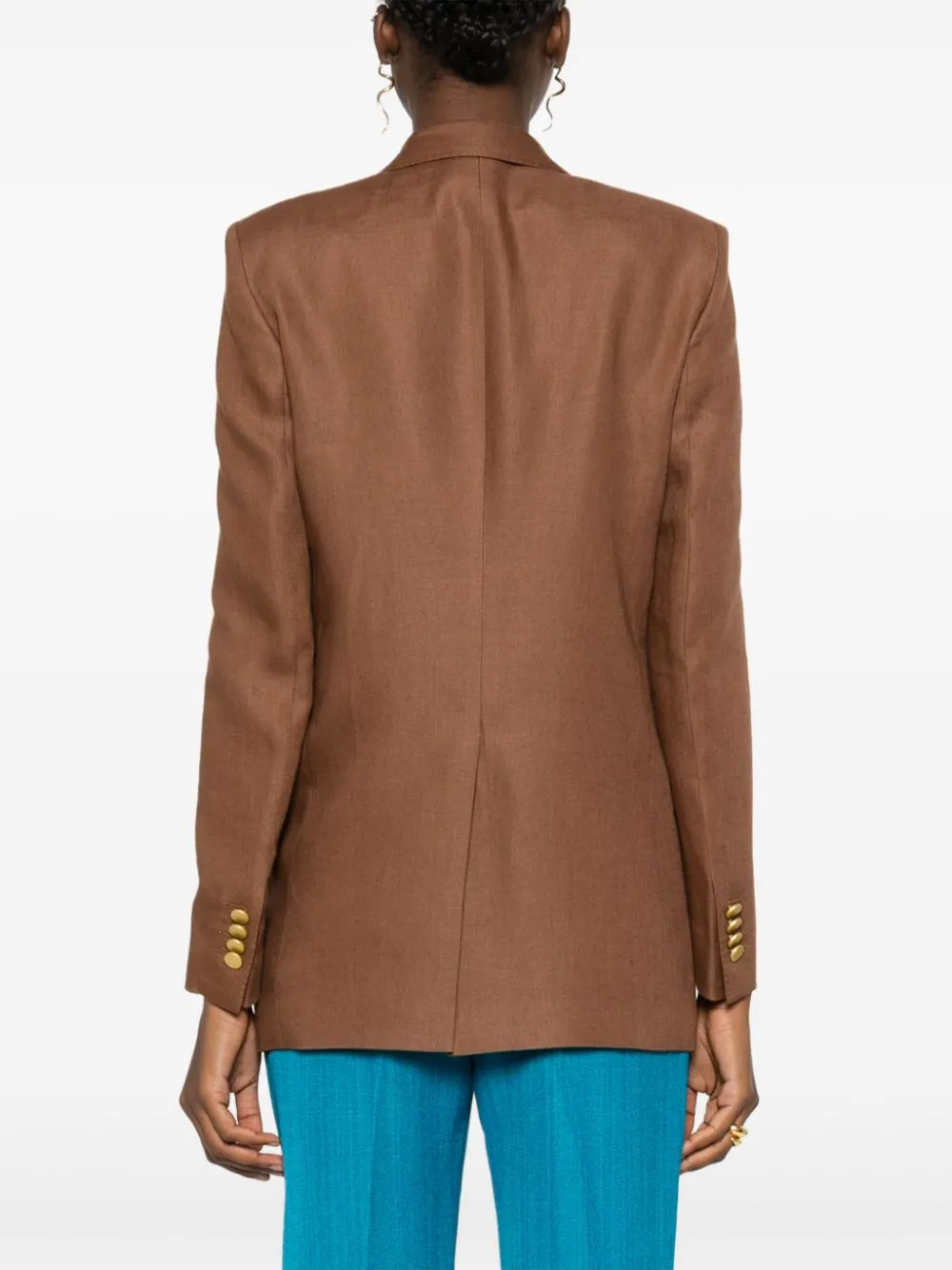 Blazer doppiopetto in marrone - donna