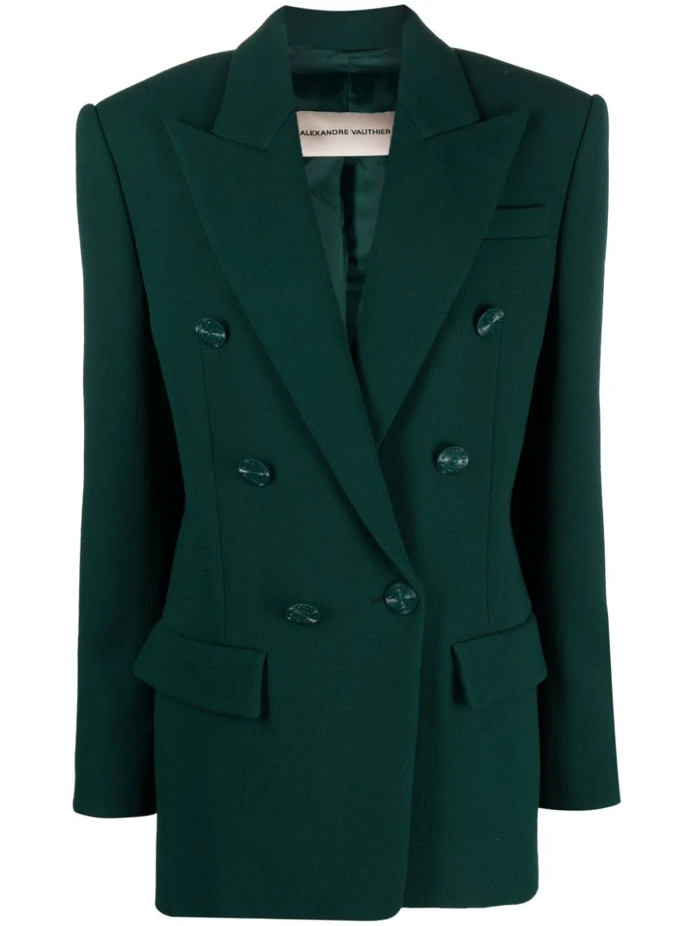 Blazer doppiopetto in verde - donna