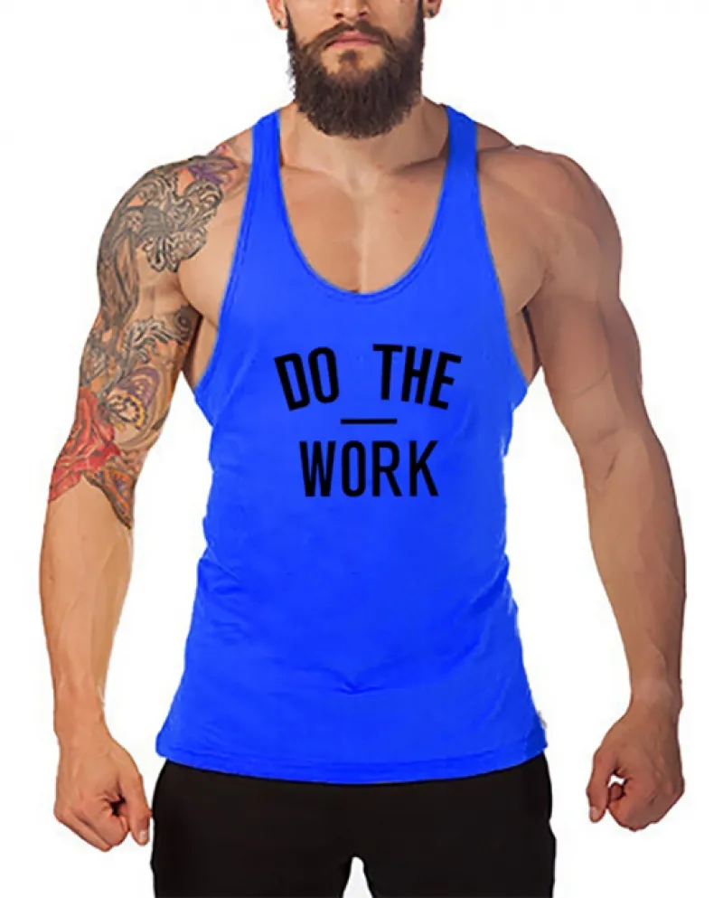 Bodybuilding Stringer Canotta Uomo Cotone Y Back Palestra Canotte Fitness Abbigliamento Uomo Sollevamento Pesi Muscolare Gilet S