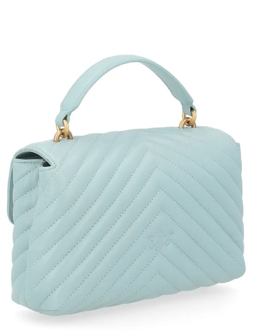 Borsa Pinko Mini Lady Love Puff in pelle azzurra