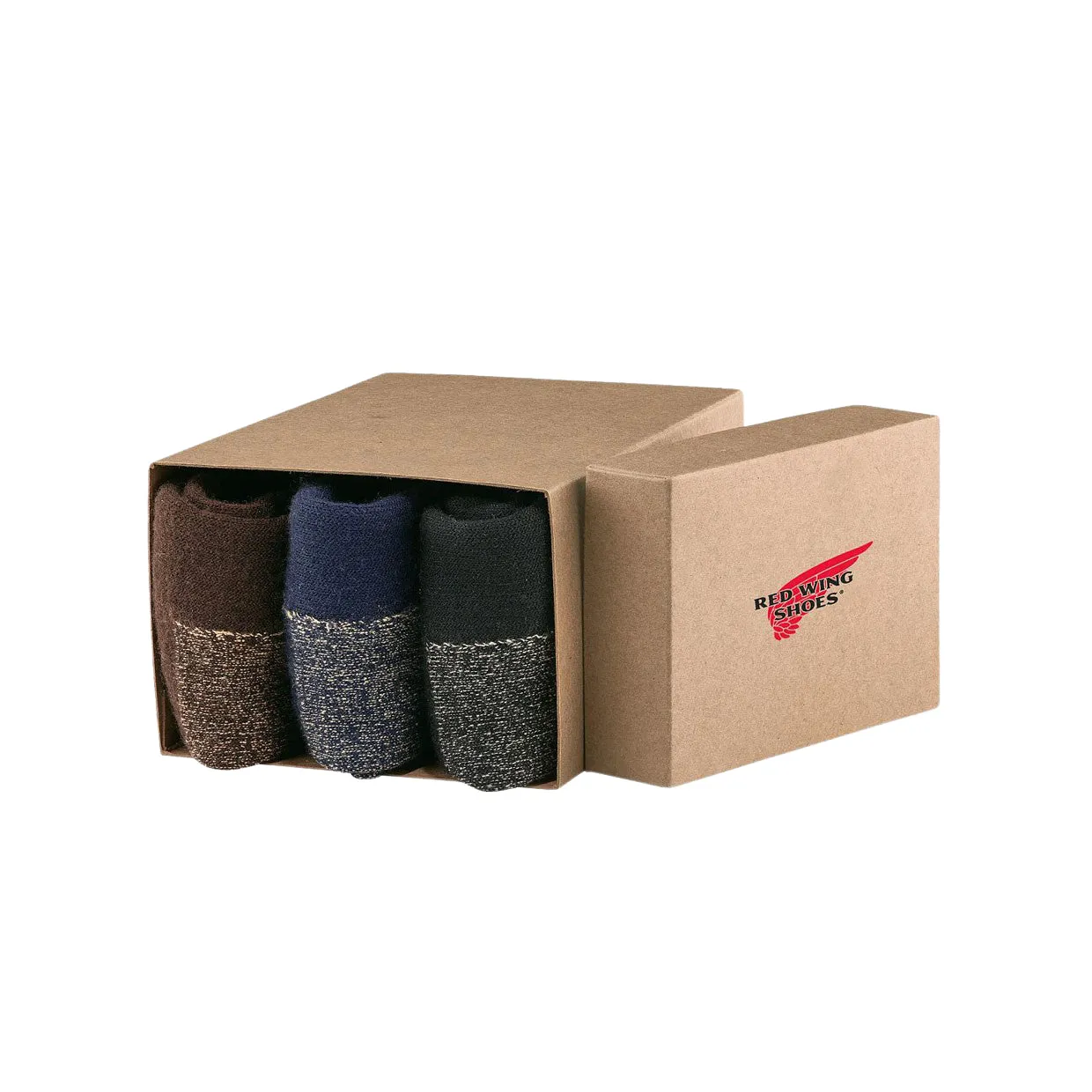 Calzini Red Wing 3-Pack Deep Toe Marrone / Blu / Nero