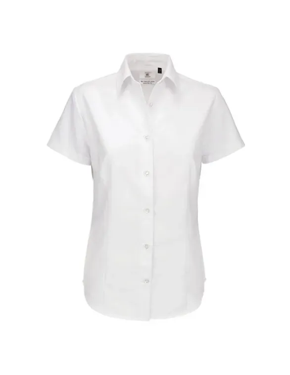 Camicia Da Lavoro Oxford Manica Corta da Donna B&C Collection - BCSWO04