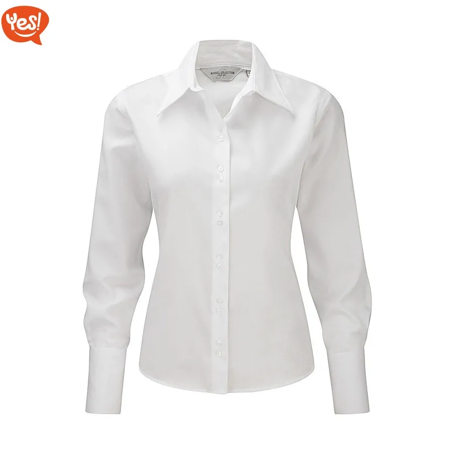 Camicia non-stiro a maniche lunghe | personalizzabile con il tuo logo