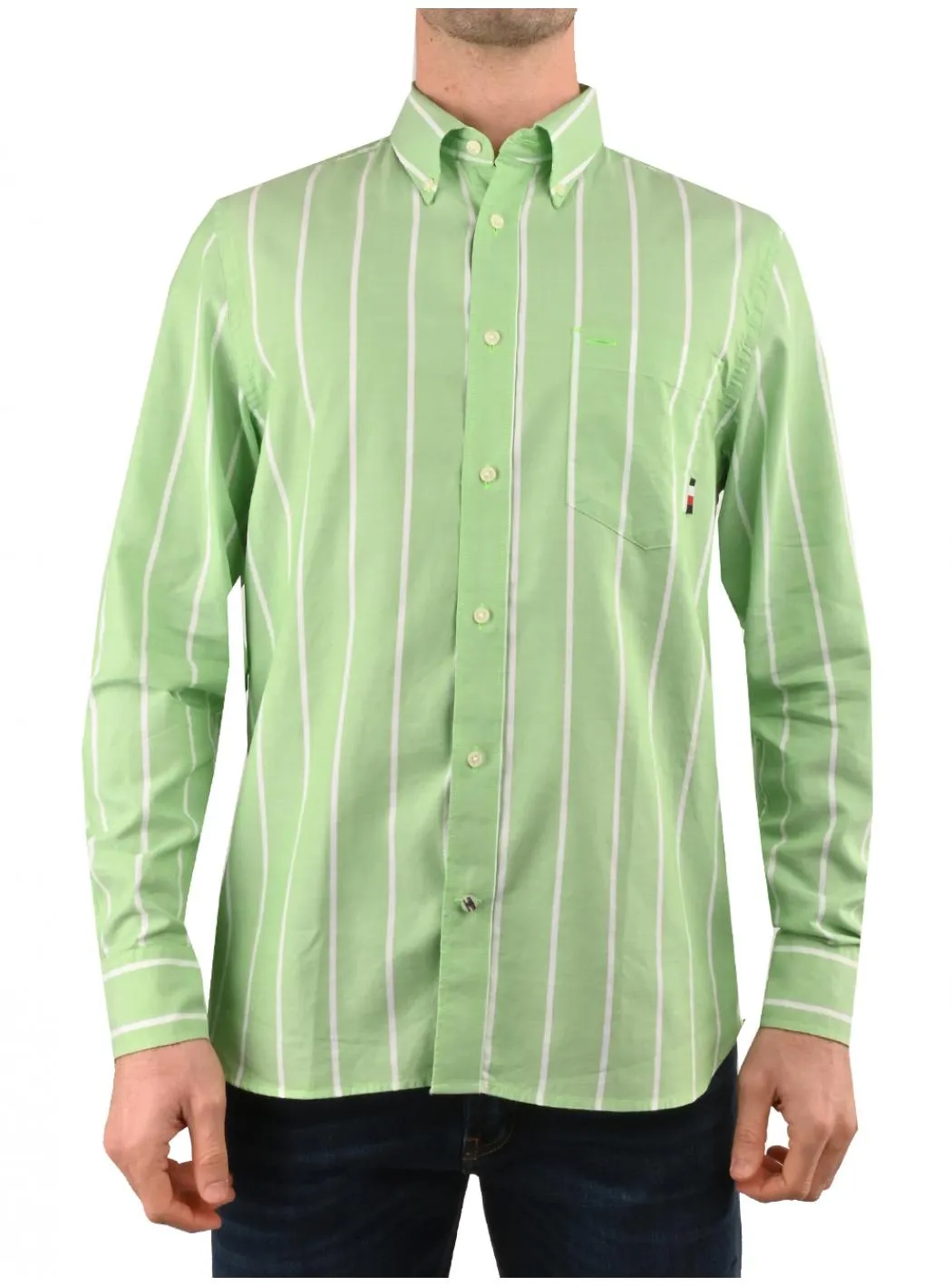 Camicia Uomo tommy hilfiger MW0MW30080-0CD OXFORD STRIPE RF SHIRT