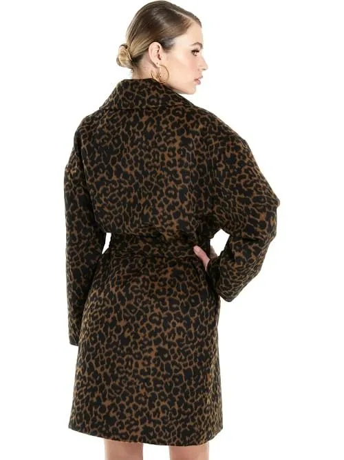 Cappotto con cintura guess