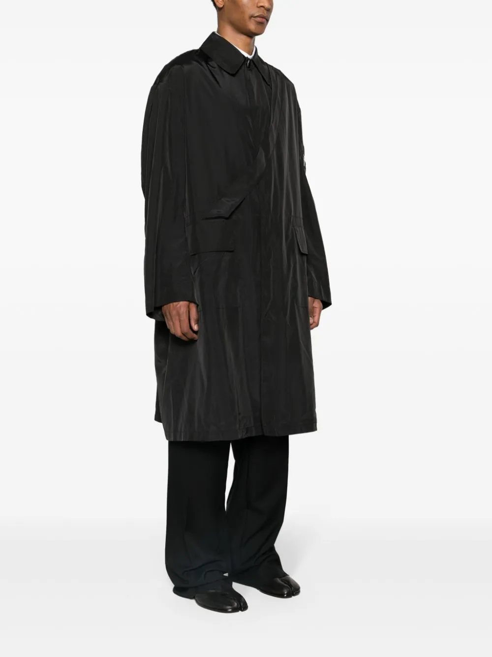 Cappotto monopetto in nero - uomo