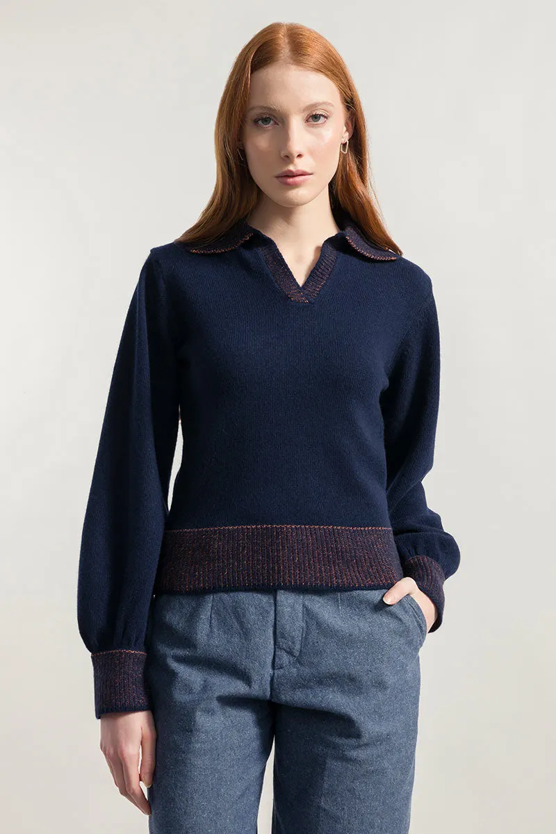  CHIARA Maglia Polo Donna Cashmere Rigenerato  