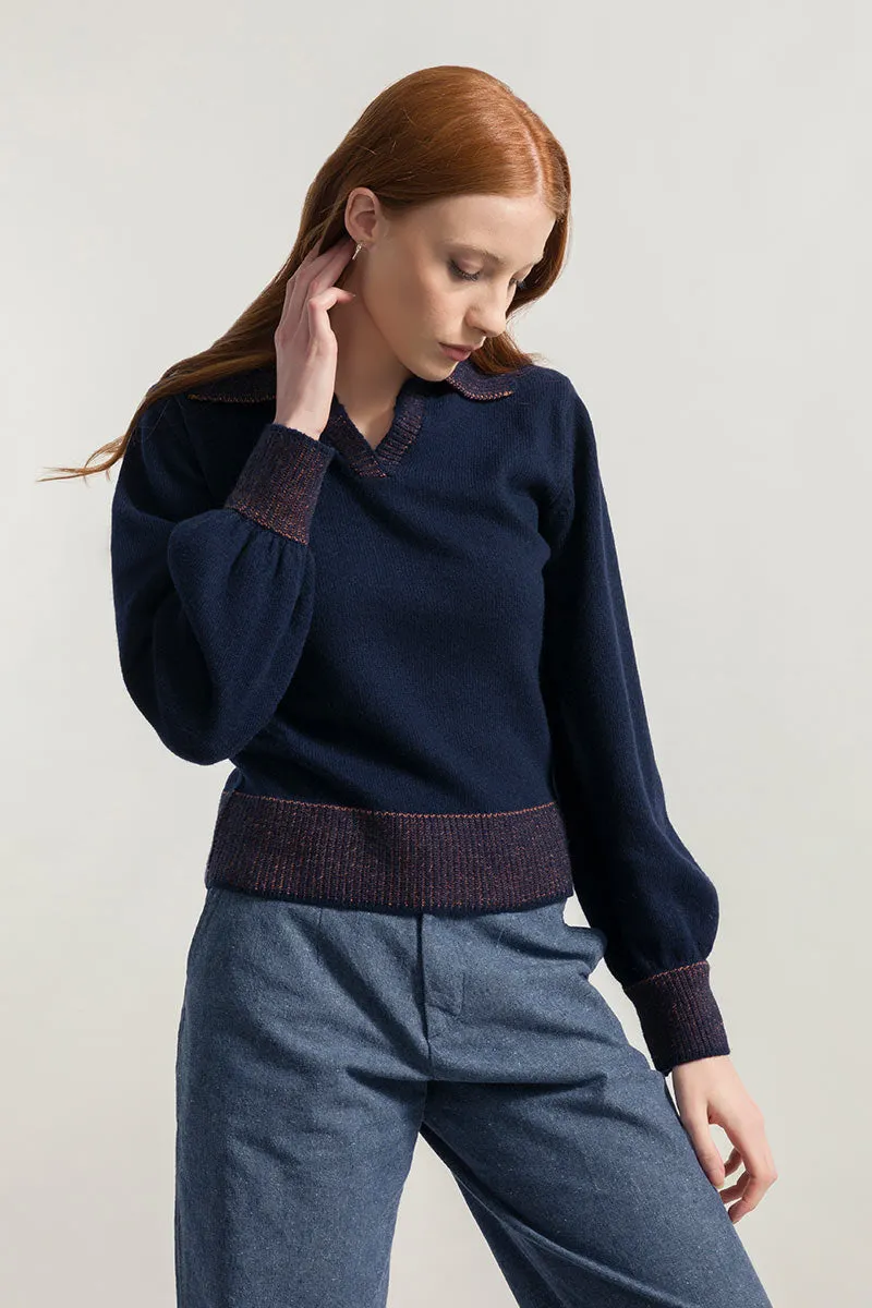  CHIARA Maglia Polo Donna Cashmere Rigenerato  