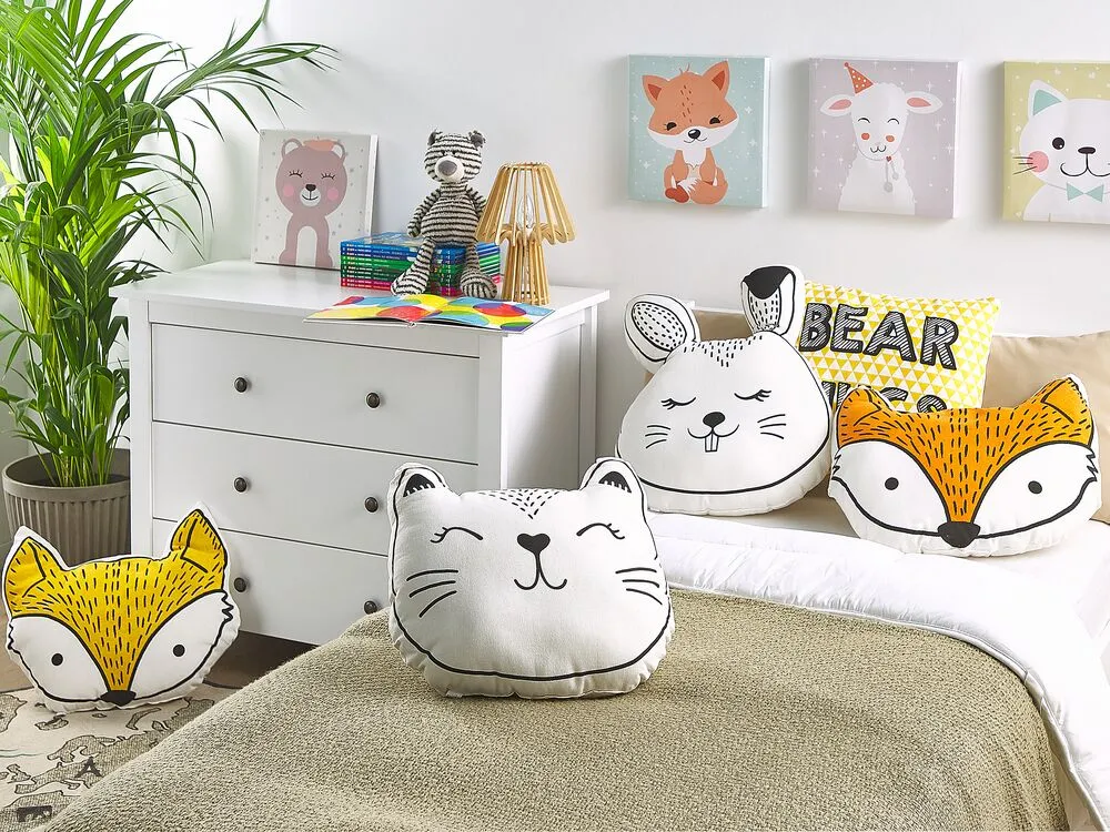 Cotton Kids Cushion Bunny 53 x 43 cm Black and White KANPUR