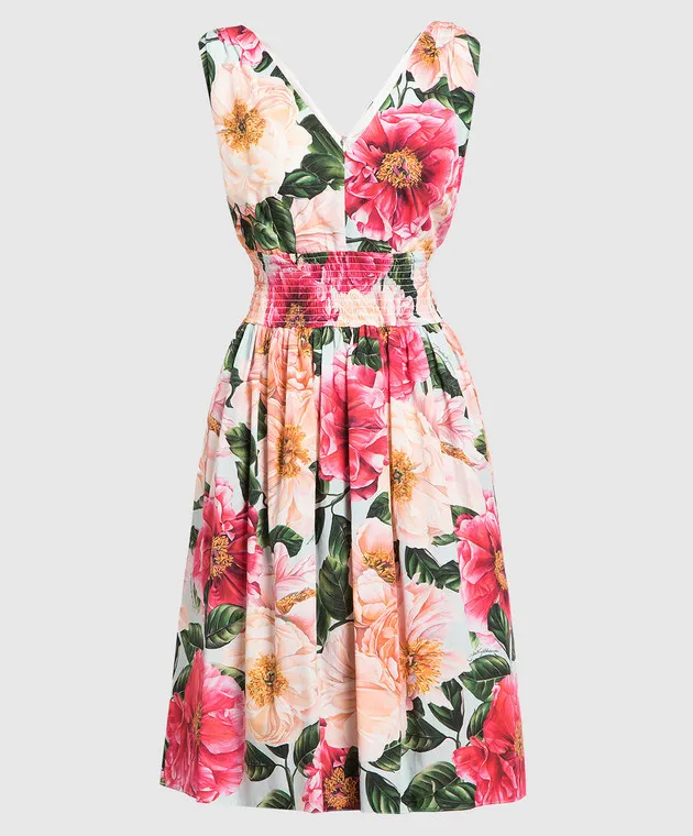 Dolce&Gabbana Abito midi con stampa floreale F6J7HTHS5H9