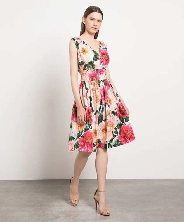 Dolce&Gabbana Abito midi con stampa floreale F6J7HTHS5H9