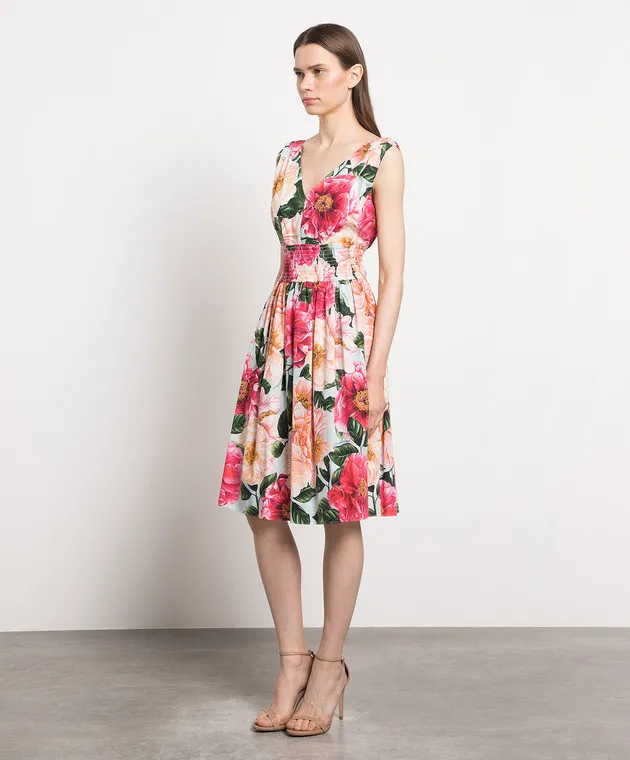 Dolce&Gabbana Abito midi con stampa floreale F6J7HTHS5H9