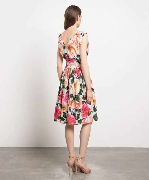 Dolce&Gabbana Abito midi con stampa floreale F6J7HTHS5H9
