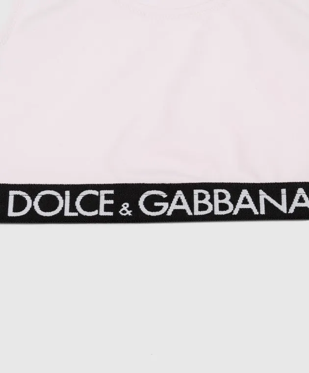 Dolce&Gabbana Set top e slip rosa per bambini L5J713FUGNE