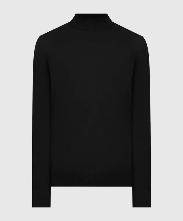 D'Uomo Milano Maglia in lana merino nera 97397