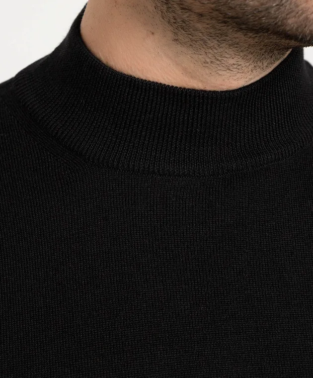 D'Uomo Milano Maglia in lana merino nera 97397