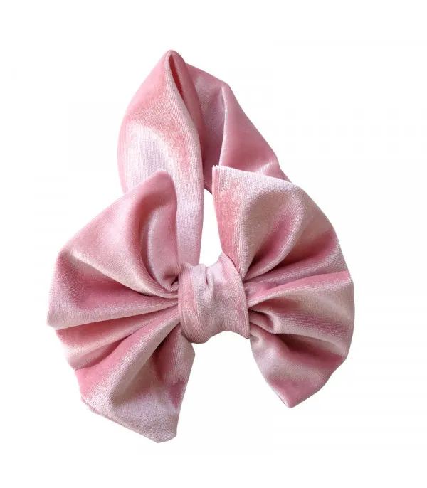 Fascia-fiocco neonata velluto