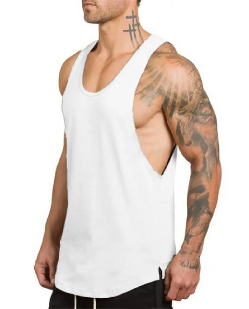 Fashion Gym Abbigliamento Muscle Canotta Canotta Bodybuilding Stringer Canotta Uomo Fitness Camicia senza maniche Gilet di marca