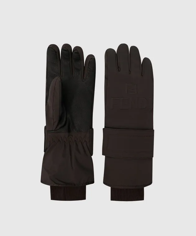 Fendi Guanti da sci con logo FAD029AGN9