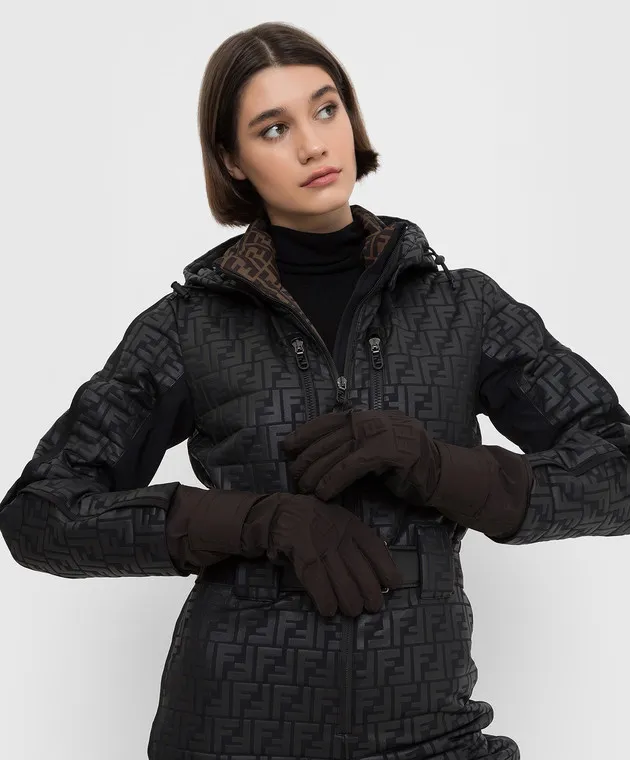 Fendi Guanti da sci con logo FAD029AGN9