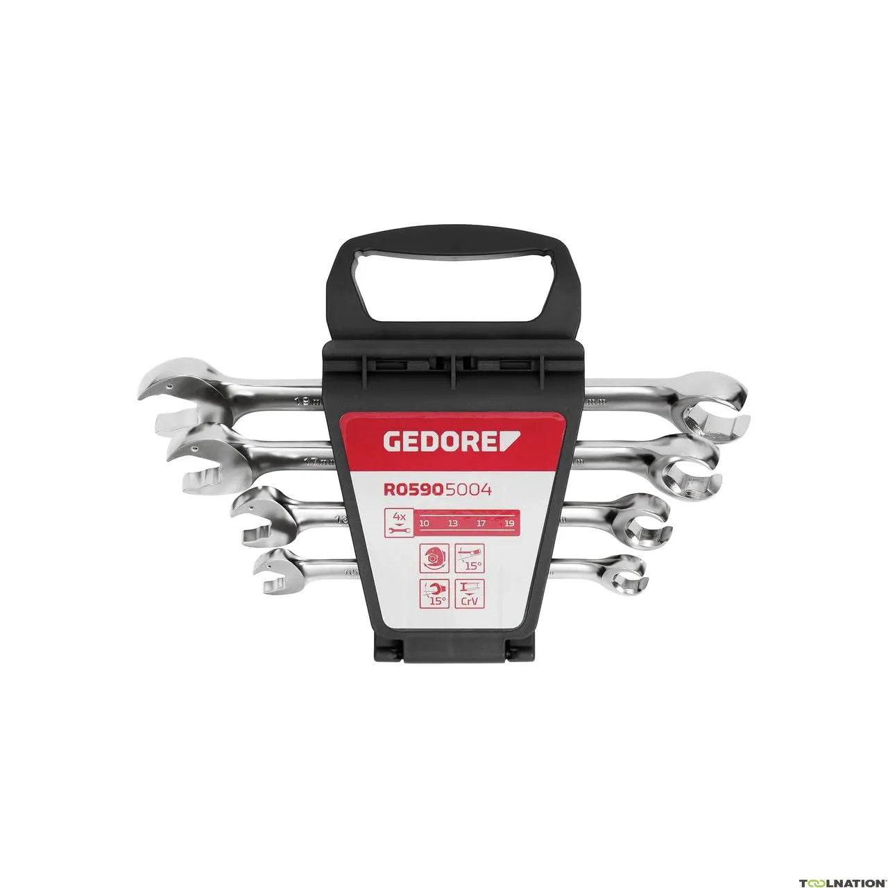 Gedore RED 3300032 R05905004 Set di chiavi ad anello aperto 4 pezzi