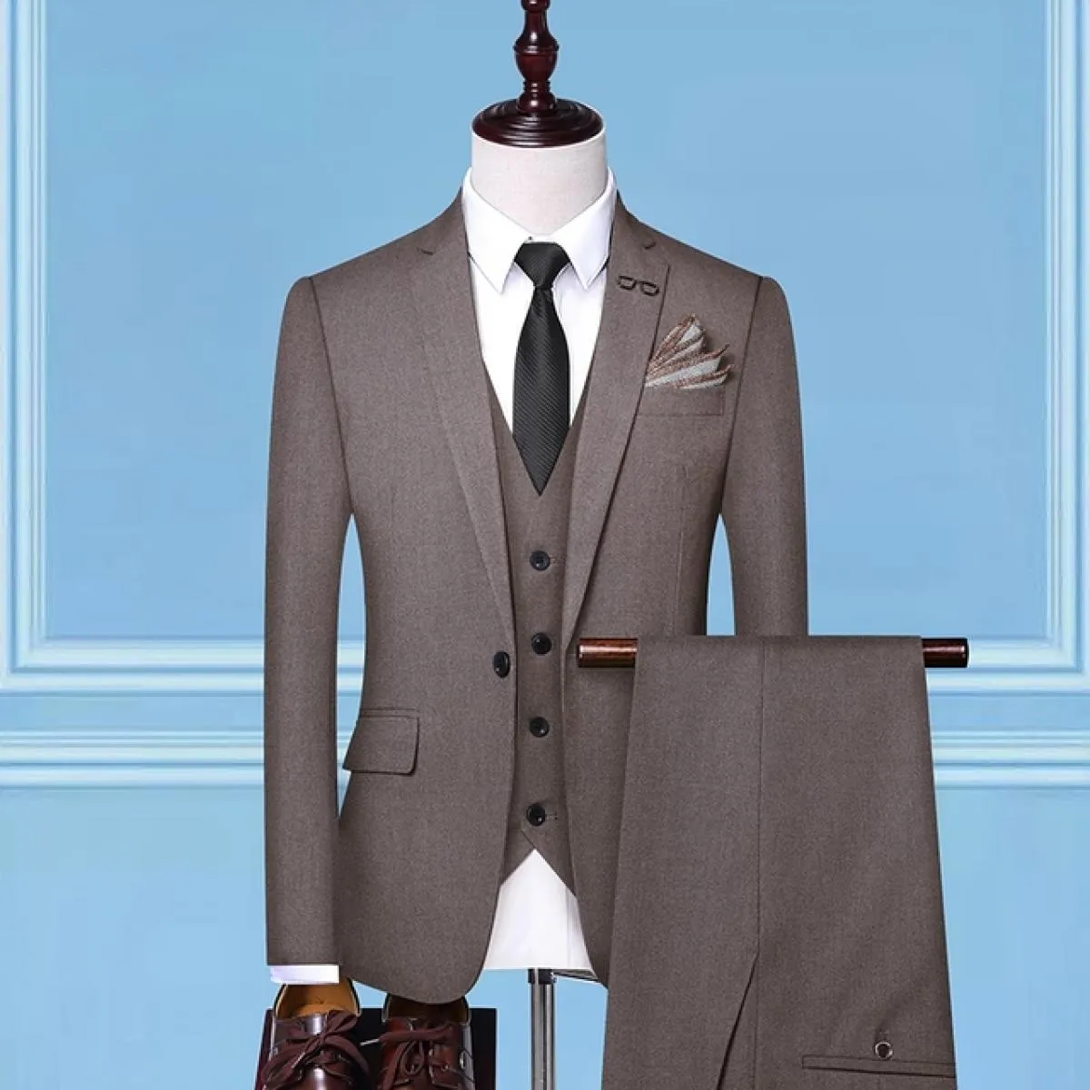 (giacca + pantaloni + gilet) 2023 nuovi abiti da uomo 2 pezzi / 3 pezzi Set uomo business casual festa di nozze giacca maschile