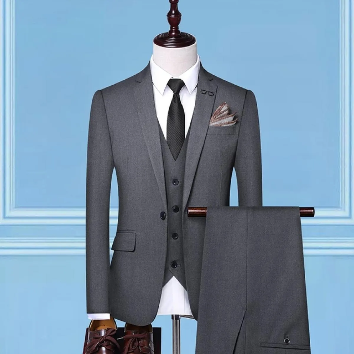 (giacca + pantaloni + gilet) 2023 nuovi abiti da uomo 2 pezzi / 3 pezzi Set uomo business casual festa di nozze giacca maschile