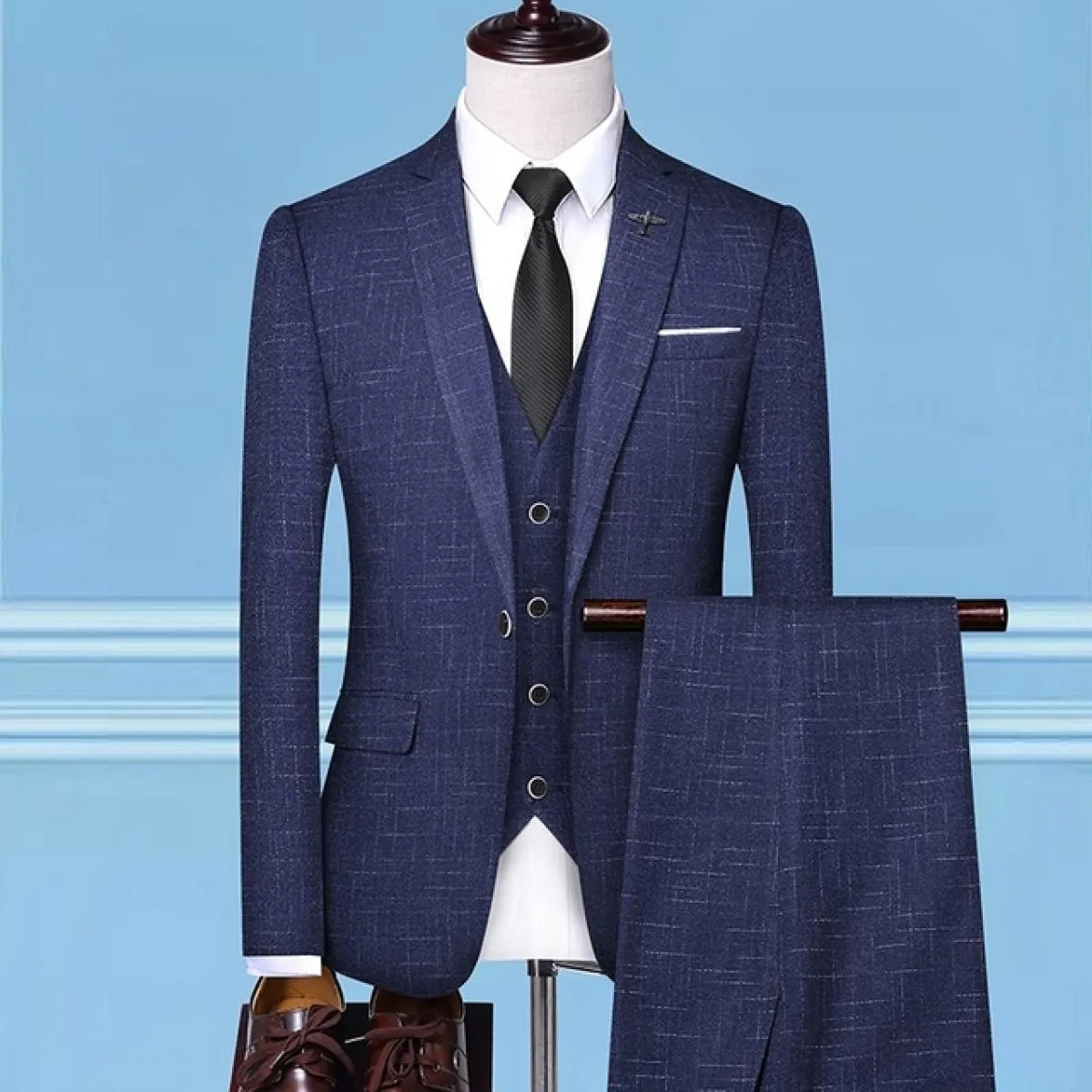 (giacca + pantaloni + gilet) 2023 nuovi abiti da uomo 2 pezzi / 3 pezzi Set uomo business casual festa di nozze giacca maschile