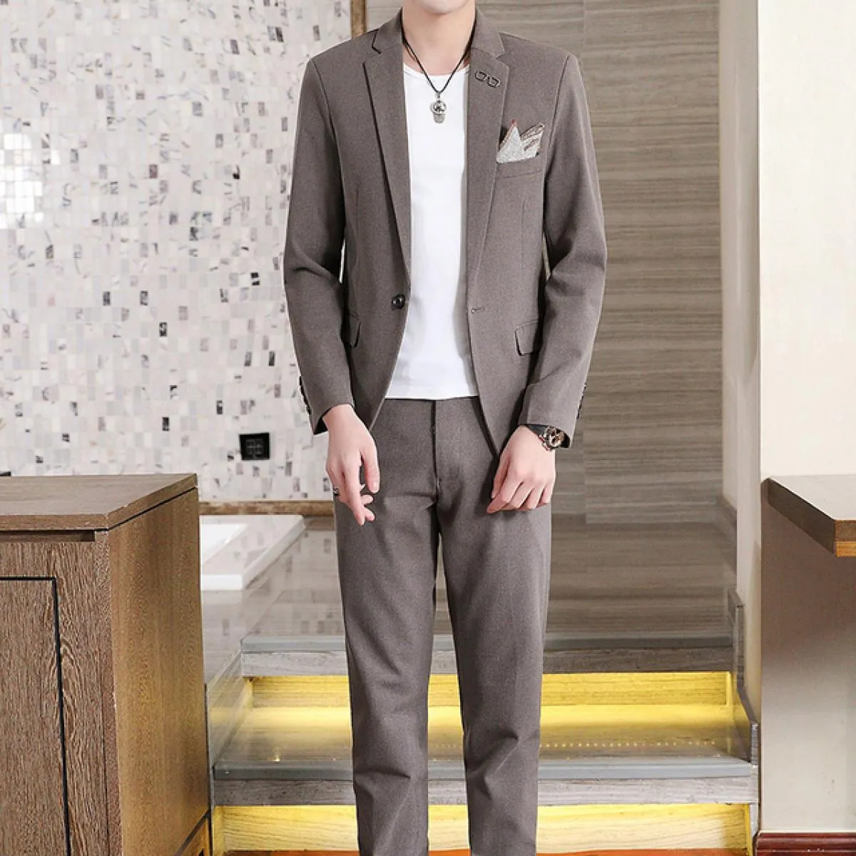 (giacca + pantaloni + gilet) 2023 nuovi abiti da uomo 2 pezzi / 3 pezzi Set uomo business casual festa di nozze giacca maschile