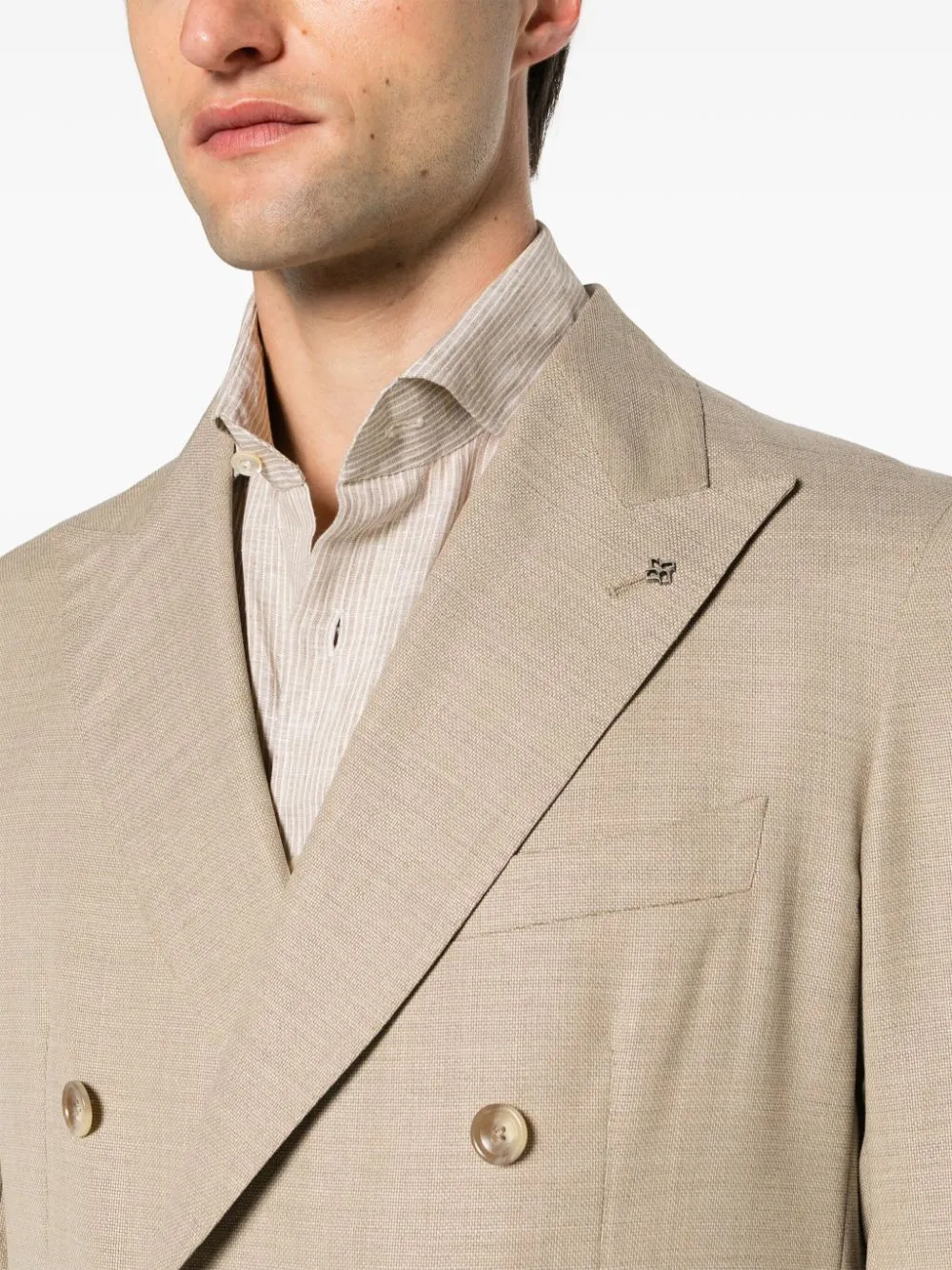 Giacca doppiopetto in beige - uomo