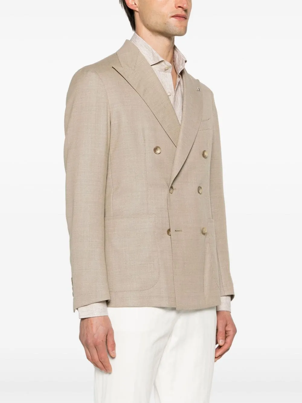 Giacca doppiopetto in beige - uomo